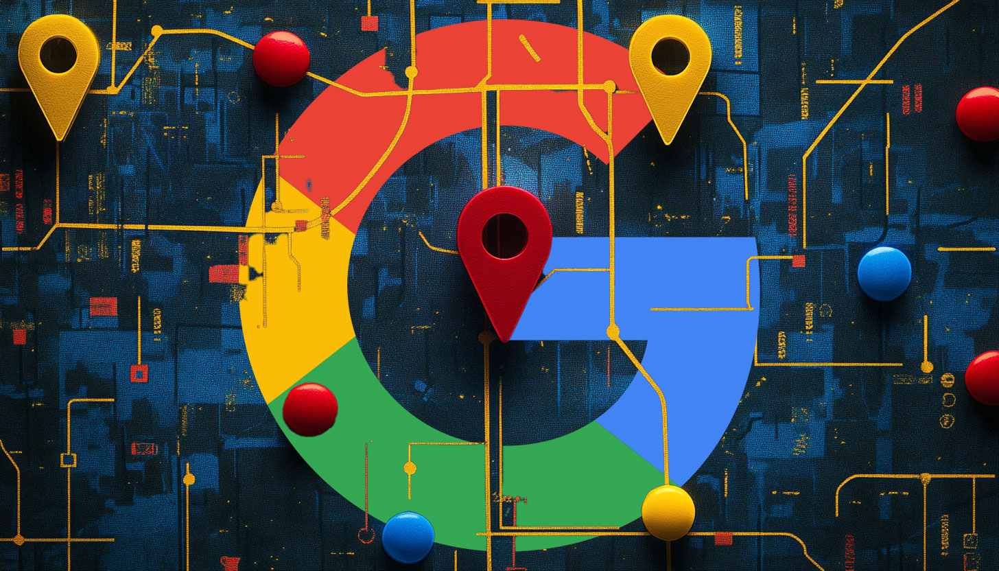 Google Maps Desktop Interface Promoting Mobile App